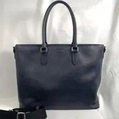 美品 COACH コーチ トートバッグ ビジネスバッグ 2way レザー