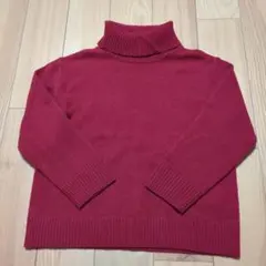 新品未使用☆コムサイズム　赤　ハイネックセーターM(110-120㎝）