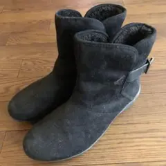 ルコック（lecoqs）ブーツ 24cm 黒 フリース内装 ムートンブーツ