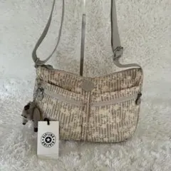 ★kipling キプリング ショルダーバッグ ナイロン 花柄 ゴリラチャーム