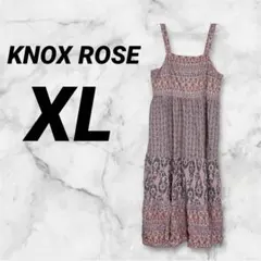 KNOX ROSE 【サイズXL 】ノースリーブ ワンピース ロング 花柄