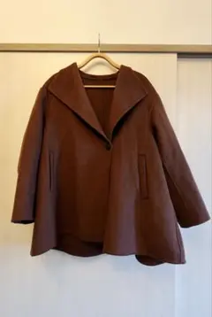 UNIQLO ブラウン オープンカラー コートのサムネイル