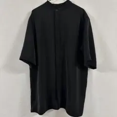 【定番人気】HARE ハレ トロミバンドカラーシャツ 半袖 ブラック FREE