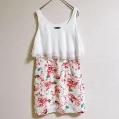 rienda リエンダ ワンピース 花柄 タンクトップ フレア レディース