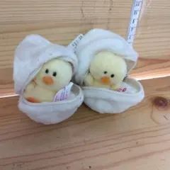 ニキ　NICI アニマルキーホルダー　タマゴ+ヒヨコ　二体
