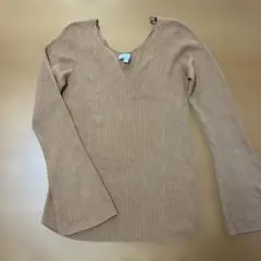 Mame Kurogouchi UNIQLO 3Dリブセーター　L Vネック
