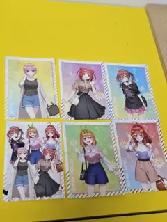 五等分の花嫁 アニメキャラクターイラスト 6枚セット