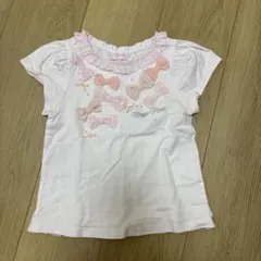 mezzo piano メゾピアノ リボン フリル　Tシャツ 110cm