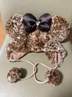 【ディズニー】ミッキークリスタルが可愛い！ヒョウ柄 ミニー ファンキャップ
