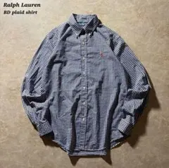Ralph Lauren L/S plaid shirtミニチェック古着グランパ