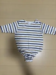 DAILY LINE ストライプロンパース 70