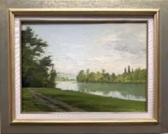 ★レザンドリー風景 林朝路 油彩8号 フランス在住 ☆レザンドリー風景 林朝路 油彩8号 フランス在住 - メルカリ