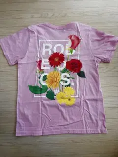 ロデオクラウン花柄プリント ピンク VネックTシャツのサムネイル