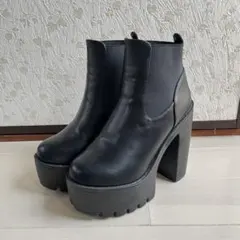 厚底サイドゴアショートブーツ