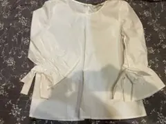 Esprit トップス　フリルリボン付ブラウス　カットソー　白　フォーマル謝恩会