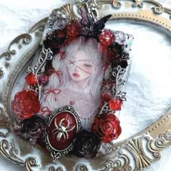 40. トレカケースデコ 硬質ケースデコ キラキラ ゴシック キーホルダー 黒