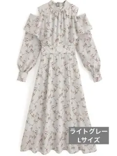 最終お値下げ！人気花柄ショルダーオープンバックリボンフレアワンピース[js17]