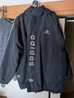 adidas ナイロンジャケット 黒 サイズ100