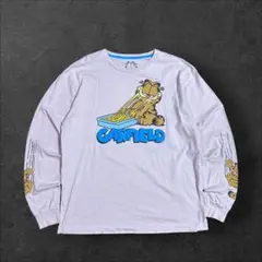GARFIELDガーフィールド長袖ロンTキャラクターprint teeピンク古着