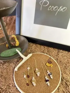 最終値下げ Pecopo 天然石 ピアスチャーム 3点セット ラスト