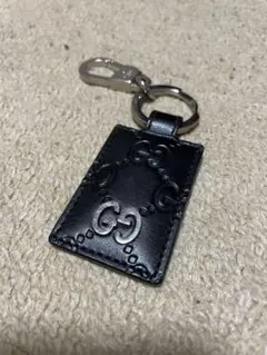 GUCCI グッチ キーリング キーホルダー GG レザー ブラック