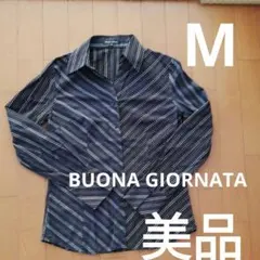 BUONA GIORNATA ストライプ 長袖シャツ 　サイズM美品