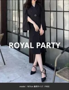 ロイヤルパーティー　ROYAL PARTY ケープワンピース 黒　ブラックのサムネイル