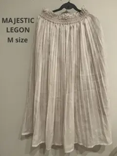 【MAJESTIC LEGON】ラメプリーツスカート ホワイトのサムネイル