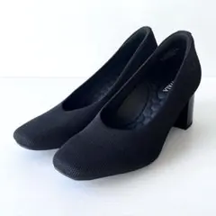 美品✨ VIVAIA ビバイア スクエアトゥ ヒール パンプス 黒 23.5