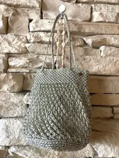 美品　ne Quittez pas Metallic Macrame Toteのサムネイル