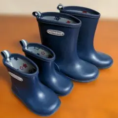 MONSHIP ネイビー 長靴 2サイズセット　14・18