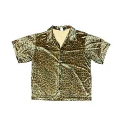 90’s USA製 Y.M.L.A レオパード ベロア シャツのサムネイル