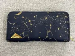 FLAPPER 星座柄 ラウンドファスナー長財布 ネイビー
