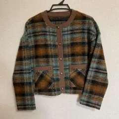 チェック柄、薄手の上着