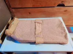 【美品】チェック柄フリース裏地付き小型犬用トレンチコート