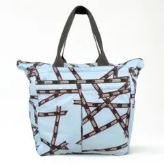 LeSportsac トートバッグ ナイロン ライトブルー A4サイズ収納可