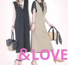 ＆LOVEアシンメトリーふりるの大人ジャンスカ　ブラックのサムネイル