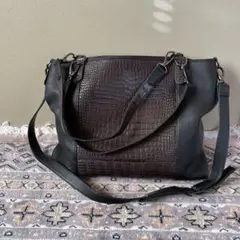 新品 ビジネスバッグ クロコダイル 革 メンズ２wayバッグ