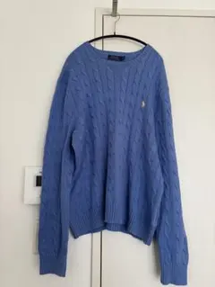 Polo Ralph Lauren ケーブルニットセーター XL 青