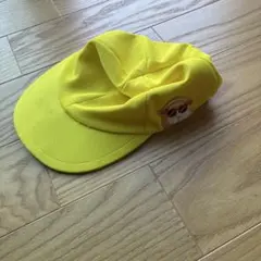 イエロー キャラクター刺繍 キャップ