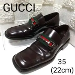 ✳️美品✨ GUCCI 35(22) ビットローファー シェリーライン ブラウン