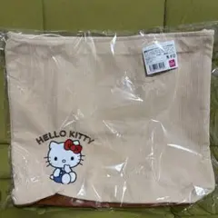 HELLO KITTY コーデュロイ 底まちBIGトートバッグ ベージュ