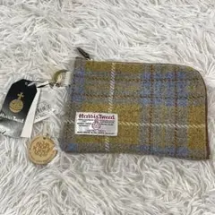 【新品タグ付き】Harris Tweed 手織りポーチ　チェック柄