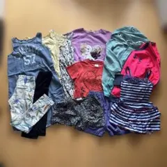 キッズ服セット（デニム、花柄、スイムウェア）130