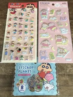 クレヨンしんちゃん ぷくぷくシール　マシュマロシール　おはじきシール