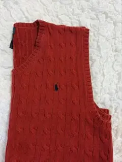 Polo by ラルフローレン 赤 ベスト セーター