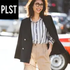 【美品】PLST プラステ 洗える ダブルブレスト 紺ブレ ジャケット 金ボタンのサムネイル