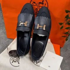 ruru様専用 HERMES Hローファー ブラック 37 - メルカリ