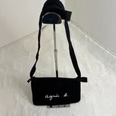 agnès b. ブラックショルダーバッグ