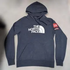 THE NORTH FACE スウェット　パーカー グレー　星条旗　ワッペン